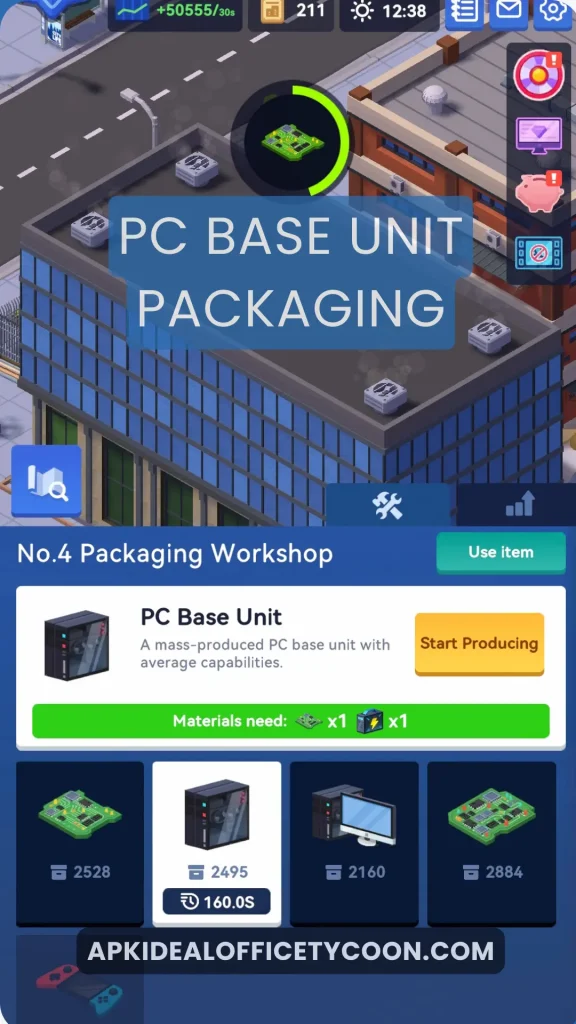PC Base Unit Packaging in Packaging Workshop in Electronics Foundry