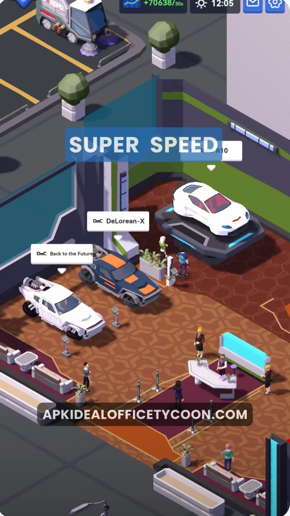 Super Speed Car Showroom In Idle Office Tycoon