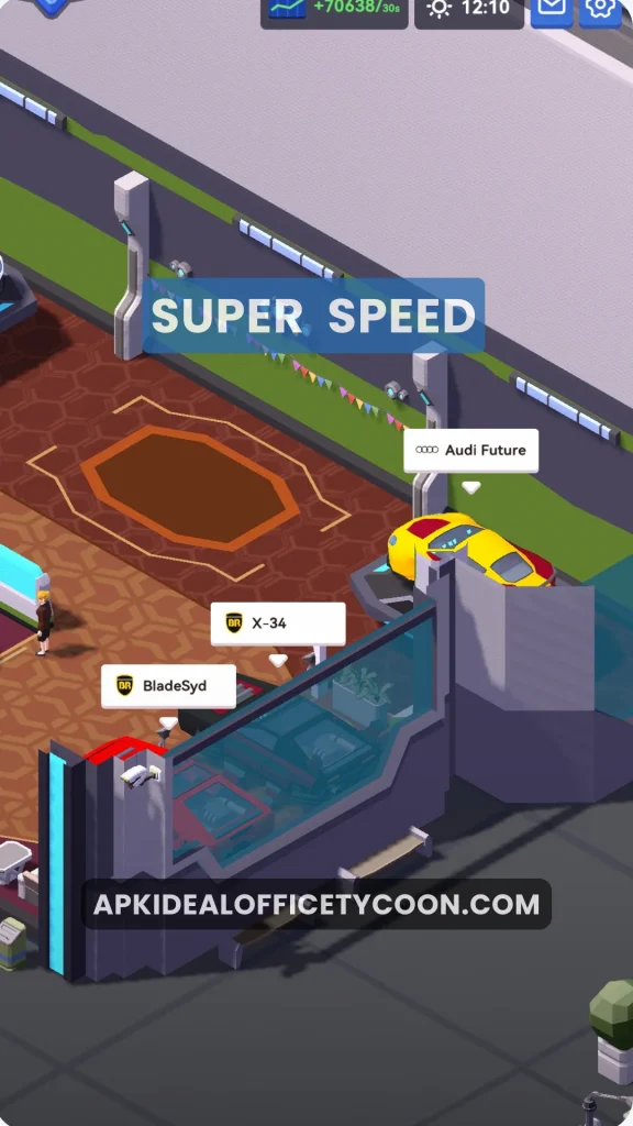 Super Speed Car Showroom In Idle Office Tycoon